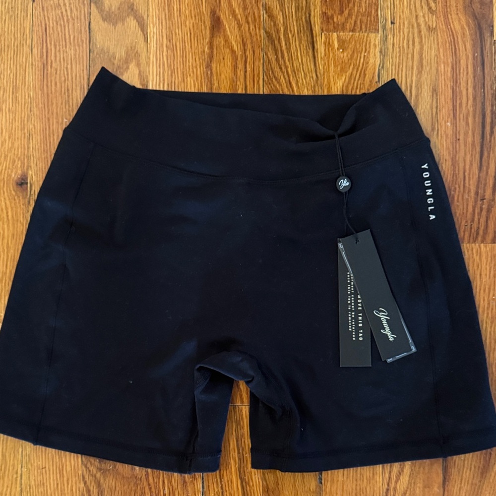 YoungLA Black Women's Performance Bike Shorts